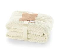 DecoKing Henry Manta de Microfibra 170x210 Extra Suave y Blanda Muy Cómoda Caliente y Ligera Crema
