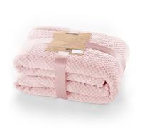 DecoKing Henry Manta de Microfibra 70x150 Extra Suave y Blanda Muy Cómoda Caliente y Ligera Rosa Claro