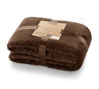 DecoKing Henry Manta de Microfibra Doble 220x240 Extra Suave y Blanda Muy Cómoda Caliente y Ligera Marrón Chocolate