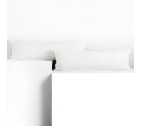 DecoKing 2 Fundas de Almohada de 20 x 145 cm, Jersey 100% Algodón Peinado, con Cremallera, Color Blanco y ámbar
