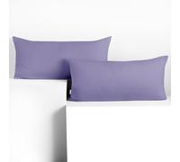 DecoKing Juego de 2 Fundas de Almohada 40 x 120 * 2 Jersey 100% algodón Peinado Cremallera Lavanda Amber