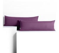 DecoKing 2 Fundas de cojín 40 x 200 cm algodón Cremallera Ciruela ámbar