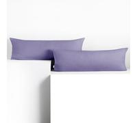 DecoKing Juego de 2 Fundas de Almohada 40 x 200 * 2 Jersey 100% algodón Peinado Cremallera Lavanda Amber