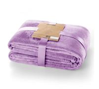 DecoKing Manta Polar de Microfibra 200x220 cm Suave y cálida Monocolor Mic Lila