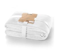 DecoKing Manta Polar de Microfibra 220x240 cm Suave y cálida Monocolor Mic Blanco