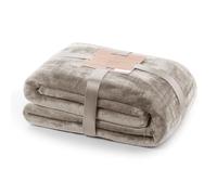 DecoKing Manta Polar de Microfibra 220x240 cm Suave y cálida Monocolor Mic Capuchino