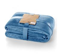 DecoKing Manta Polar de Microfibra 220x240 cm Suave y cálida Monocolor Mic Indigo