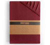 DecoKing Sábana Bajera Ajustable 140x200-160x200 cm (Cama 150x200) 100% Algodón Peinado Jersey Suave Sabana 140x200cm - 160x200cm Cimarrón Amber
