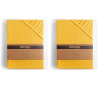 DecoKing Sábana Bajera Ajustable 80x200-90x200 cm 100% Algodón Peinado Jersey Suave Sabana 80x200cm - 90x200cm Naranja Amber (Paquete de 2)