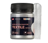 Decola Pintura Textil Metálica Efecto Plata 50ml | Colores Con Alta Pigmentación| Hecho Por Nevskaya Palitra