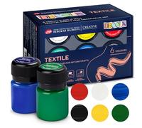 Decola Set Pintura Textil Acrilica | 6x20ml Colores trendy Por Ropa Resistentes En Lavadora | Hechos En da Nevskaya Palitra