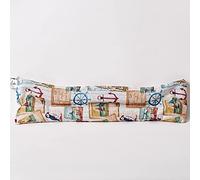 Decolores | Cojín Térmico de Semillas | 15 x 50 cm | Aroma a Eucalipto | Efecto Calor y Frío | Apto para Microondas y Congelador | Funda Lavable | Estampado Marinero