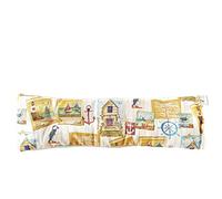 Decolores | Cojín Térmico de Semillas | 15 x 50 cm | Aroma a Lavanda | Efecto Calor y Frío | Apto para Microondas y Congelador | Funda Lavable | Estampado Marinero