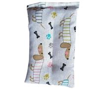 Decolores | Cojín Térmico de Semillas | 15 x 50 cm | Aroma a Romero | Efecto Calor y Frío | Apto para Microondas y Congelador | Estampado de Perros