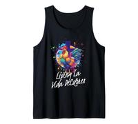 DeColores Cursillo Rainbow Gallo Católico Camiseta sin Mangas