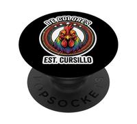 DeColores Cursillo Rainbow Gallo Católico PopSockets PopGrip Adhesivo