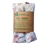 DECOLORES Saco Térmico De Semillas | Alivia Dolores Musculares Y Cólicos En Bebés | Aroma Relajante A Lavanda | Diseño Floral Compacto 15x22Cm | Efecto Frío Y Calor | Saco Semillas Microondas