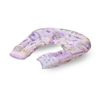 Decolores -Saco Térmico de Semillas para Microondas - Alivio de Dolor Cervical, Lumbar y Menstrual - Cojín Térmico Calor y Frío - Diseño Anatómico Estampado de Lavandas, 28x30 cm - Aroma a Lavanda