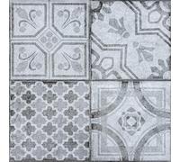 DecoMeister Baldosas Adhesivas 30,5x30,5 cm - Losetas Vinílicas Autoadhesivas para Cocina, Baño - Azulejos PVC Impermeable - Suelo Vinílico Decorativo Grosor 1,2 mm - Patrón marroquí, 3m², 33 piezas