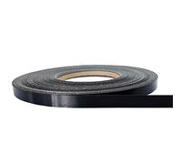 DecoMeister Cinta de Melamina de Borde 21mm x 25m - Canto para Muebles Adhesivo - Protector de Bordes Termoadhesivo para Estanterías y Mesas - Tira para Cantos con Plancha - Negro Brillante