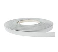 DecoMeister Cinta de Melamina de Borde 21mm x 25m - Canto para Muebles Adhesivo - Protector de Bordes Termoadhesivo para Estanterías y Mesas - Tira para Cantos con Plancha - Aluminio