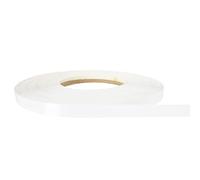DecoMeister Cinta de Melamina de Borde 21mm x 50m - Canto para Muebles Adhesivo - Protector de Bordes Termoadhesivo para Estanterías y Mesas - Tira para Cantos con Plancha - Blanco Brillante