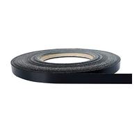 DecoMeister Cinta de Melamina de Borde con Adhesivo Termofusible Para Cantos Cintas Adhesivas Para Planchar Para Muebles Tableros Armarios Estantes Chapa Para Cantear 21mm x 50m Patrón Negro Liso