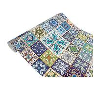 DecoMeister Lámina Adhesiva Para Muebles Vinilo Decorativo Para Cocina Papel Autoadhesivo Para Armario Mesa Encimera Película Para Forrar En Rollo 45 x 25 cm Patrón Mosaico Turco
