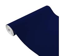 DecoMeister Lámina Autoadhesiva de Terciopelo Vinilo Adhesivo Para Muebles Mesa Encimera Papel Para Bricolaje Película Para Forrar Decoración Para Hogar En Rollo 45 x 100 cm Por Metros Azul Marino
