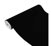 DecoMeister Lámina Autoadhesiva de Terciopelo Vinilo Adhesivo Para Muebles Mesa Encimera Papel Para Bricolaje Película Para Forrar Decoración Para Hogar En Rollo 45 x 100 cm Por Metros Negro