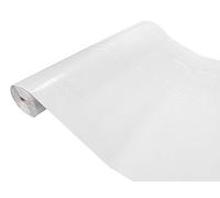 DecoMeister Papel Adhesivo Para Muebles Vinilo Blanco Brillo Imitacion de Madera Autoadhesivo Lámina Decorativa Para Cocina Pared Puertas Para Forrar En Rollo Aspecto Madera 90 x 210 cm