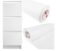 DecoMeister Papel Decorativo Adhesivo Para Muebles Blanco Mate Lámina Para Forrar Puerta Armario Vinilo Autoadhesivo Impermeable Para Exterior Mesa Encimera Pegatina Para Cocina En Rollo 100x400 cm