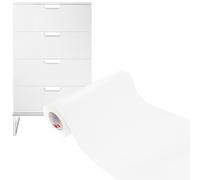 DecoMeister Papel Decorativo Adhesivo Para Muebles Blanco Mate Lámina Para Forrar Puerta Armario Vinilo Autoadhesivo Impermeable Para Exterior Mesa Encimera Pegatina Para Cocina En Rollo 50x400 cm