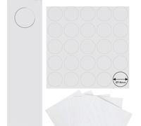 DecoMeister Pegatinas para Tornillos Ø 14mm 125 Piezas - Blanco Ártico Mate