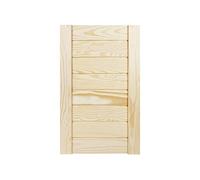 DecoMeister Puerta de Lamas con Tablones de Estructura Cerrada de Madera Maciza de Pino Sin Tratar Para Armarios Estanterías Frente de Mueble de Dimensiones 294x474 mm Producto Individual