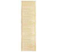 DecoMeister Puerta de Lamas con Tablones de Estructura Cerrada de Madera Maciza de Pino Sin Tratar Para Armarios Estanterías Frente de Mueble de Dimensiones 594x1995 mm Producto Individual