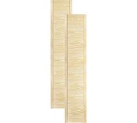 DecoMeister Puerta de Lamas con Tablones de Estructura Cerrada de Madera Maciza de Pino Sin Tratar Para Armarios Estanterías Frente de Mueble de Dimensiones 394x1995 mm Juego de Dos Piezas