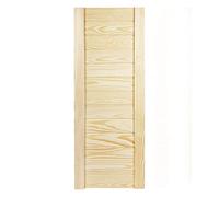 DecoMeister Puerta de Lamas con Tablones de Estructura Cerrada de Madera Maciza de Pino Sin Tratar Para Armarios Estanterías Frente de Mueble de Dimensiones 294x766 mm Producto Individual