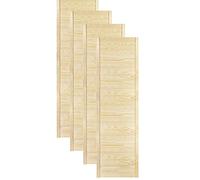 DecoMeister Puerta de Lamas con Tablones de Estructura Cerrada de Madera Maciza de Pino Sin Tratar Para Armarios Estanterías Frente de Mueble de Dimensiones 594x1995 mm Juego de Cuatro Piezas