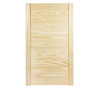 DecoMeister Puerta de Lamas con Tablones de Estructura Cerrada de Madera Maciza de Pino Sin Tratar Para Armarios Estanterías Frente de Mueble de Dimensiones 444x766 mm Producto Individual