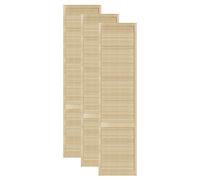 DecoMeister Puerta de Lamas Tipo Persiana de Lumbrera de Celosía de Madera Maciza de Pino Para Armarios Frente de Mueble con Listones Abiertos de Dimensiones 594x2422 mm Juego de Tres Piezas