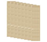 DecoMeister Puerta de Lamas Tipo Persiana de Lumbrera de Celosía de Madera Maciza de Pino Para Armarios Frente de Mueble con Listones Abiertos de Dimensiones 394x2422 mm Juego de Ocho Piezas