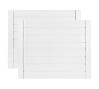 DecoMeister Puertas de Lamas Blancas de Madera Maciza con Tablones Listones Cerrados para Armario Frente de Mueble Imprimado de Dimensiones 594x474 mm Juego de Dos Piezas