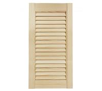 DecoMeister Puertas de Lamas Madera 294x606 mm - Pack de 1 Pino sin tratar | Puerta interior de Armario de láminas con ventilación Abierta, Hoja de Madera Natural para Bricolaje, Grosor 21 mm