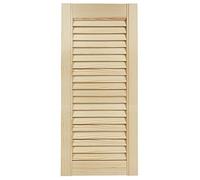 DecoMeister Puertas de Lamas Madera 294x690 mm - Pack de 1 Pino sin tratar | Puerta interior de Armario de láminas con ventilación Abierta, Hoja de Madera Natural para Bricolaje, Grosor 21 mm