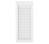DecoMeister Puertas de Lamas Madera 294x720 mm - Pack de 1 Blanco | Puerta interior de Armario de láminas con ventilación Abierta, Hoja de Pino de Madera Natural para Bricolaje, Grosor 21 mm