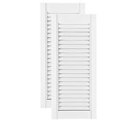 DecoMeister Puertas de Lamas Madera 294x720 mm - Pack de 2 Blanco
