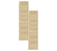 DecoMeister Puertas de Lamas Madera 394x1700 mm - Pack de 2 Pino sin tratar