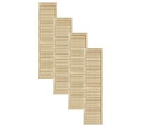 DecoMeister Puertas de Lamas Madera 394x1700 mm - Pack de 4 Pino sin tratar