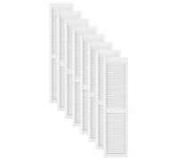 DecoMeister Puertas de Lamas Madera 394x1700 mm - Pack de 8 Blanco